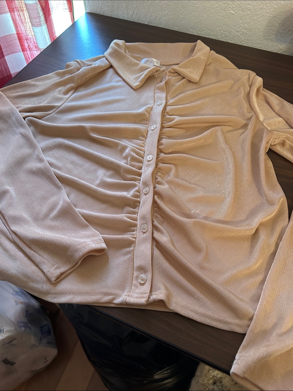 J for Justify Soft Blush Button-Up Top